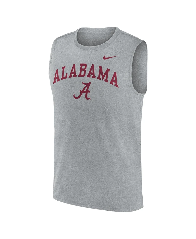 Nike Men's Heather Gray Alabama Crimson Tide Primetime Legend Arch Dri-fit Muscle T-Shirt