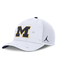Jordan Men's and Women's White Michigan Wolverines Country Club Golfin' Rise Trucker Adjustable Hat
