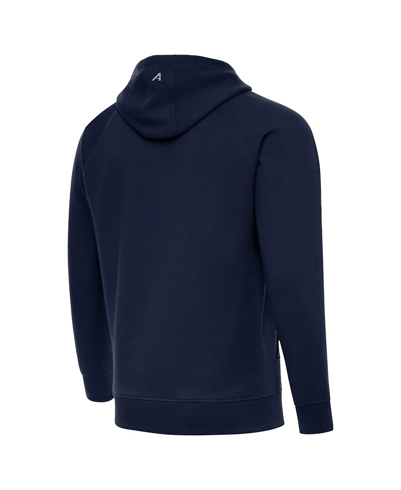 Antigua Men's Navy Dallas Cowboys Brushed Carbon Victory Pullover Hoodie