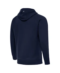Antigua Men's Navy Dallas Cowboys Brushed Carbon Victory Pullover Hoodie