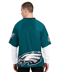 Starter Men's Midnight Green/White Philadelphia Eagles Short Sleeve Long T-Shirt