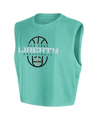 Nike Women's Mint New York Liberty 2026 Authentic On-Court Sleeveless Cropped T-Shirt