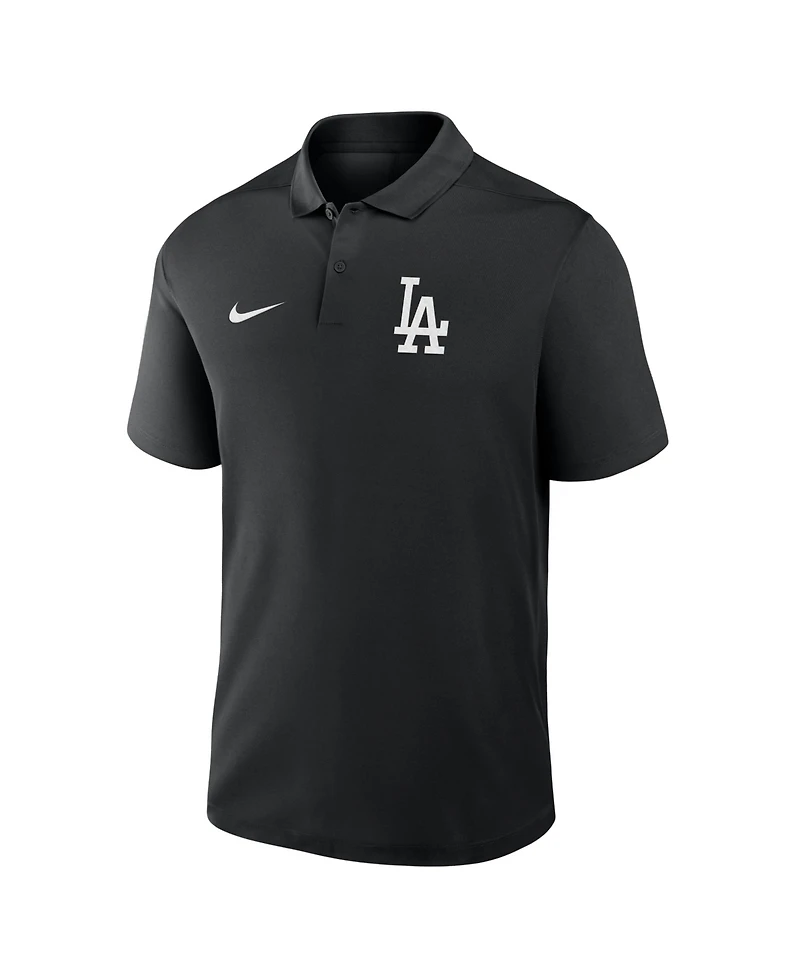 Nike Men's Black Los Angeles Dodgers Dri-fit Victory Polo Shirt