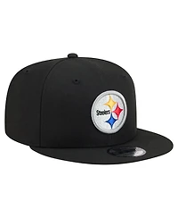 New Era Men's Black Pittsburgh Steelers 9FIFTY Snapback Hat