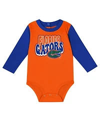 Outerstuff Baby Boys and Girls Royal Florida Gators Double Up Long Sleeve Bodysuit Pant Set