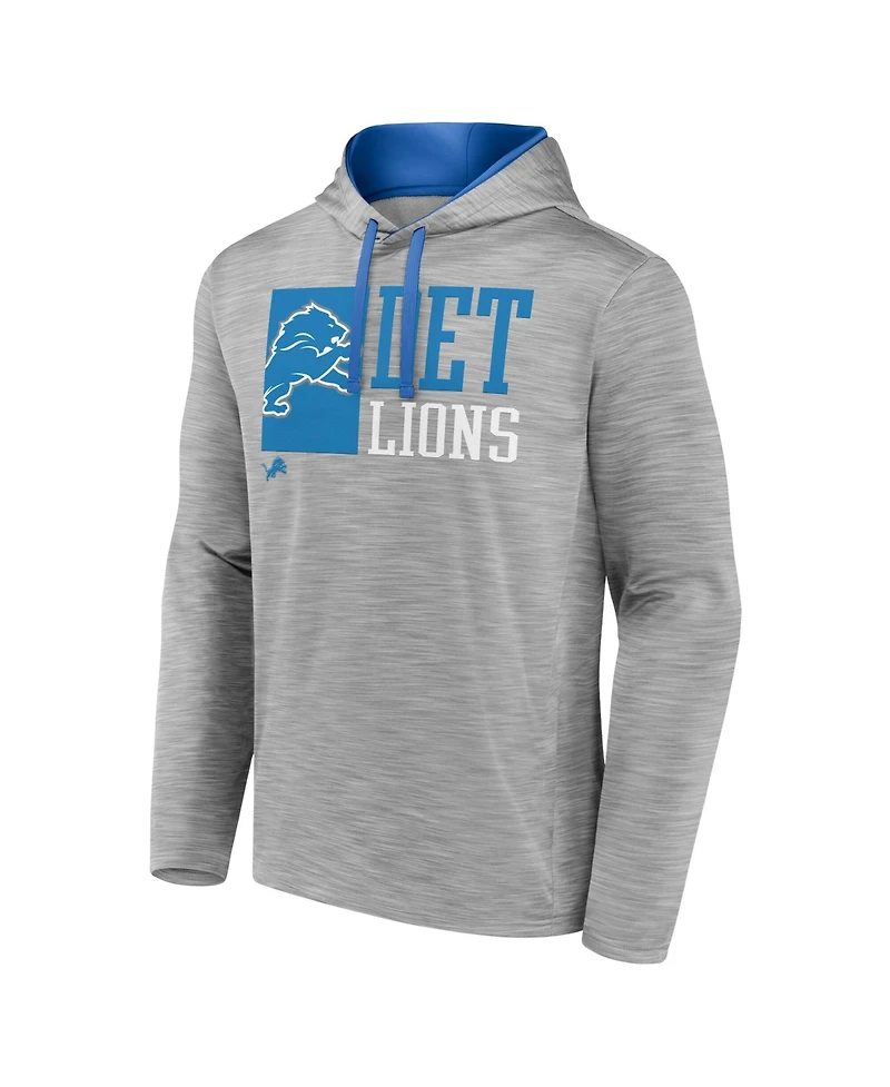 Fanatics Men's Heather Gray Detroit Lions Never Quit Hoodie