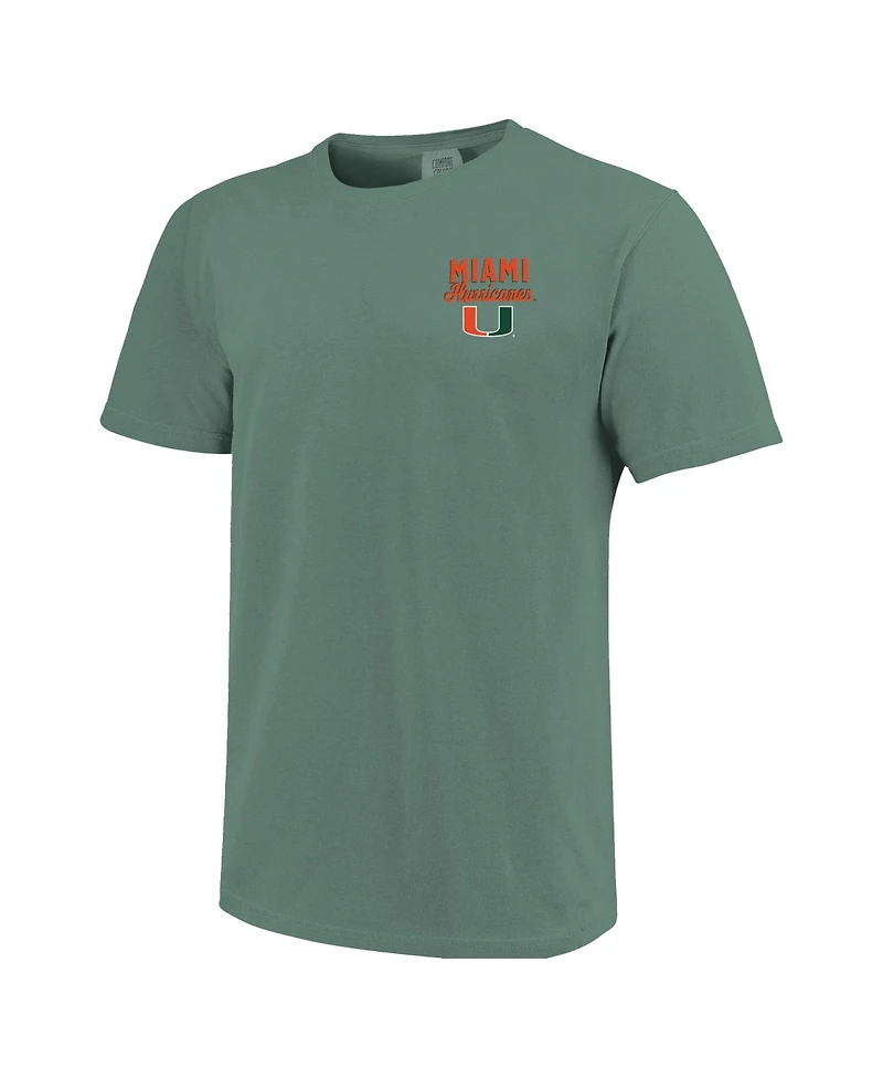 Image One Men's Green Miami Hurricanes America's Team T-Shirt