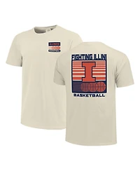 Image One Men's Cream Illinois Fighting Illini Basketball Staredown Comfort Colors T-Shirt
