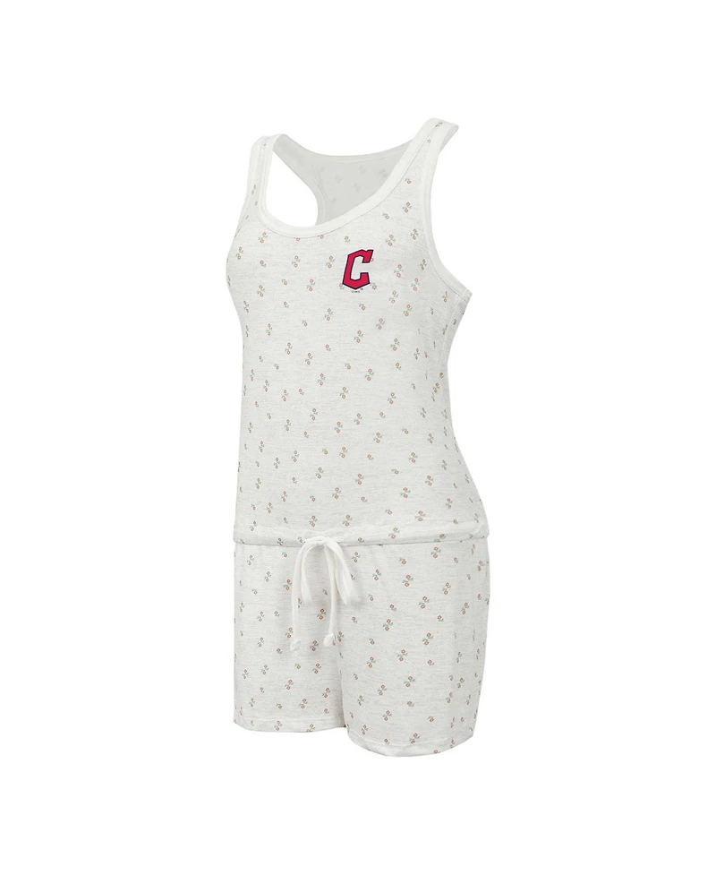 Concepts Sport Women's Cream Cleveland Guardians Gardner Hacci Knit Romper