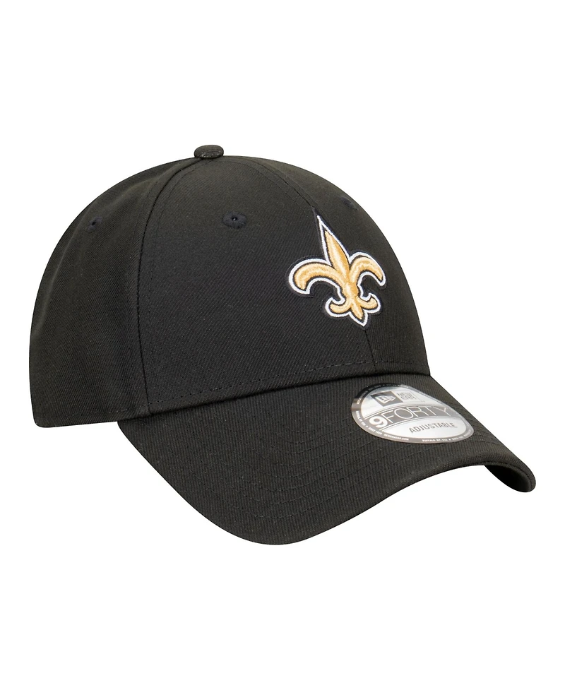 New Era Men's Black New Orleans Saints Core Team 9FORTY Adjustable Hat