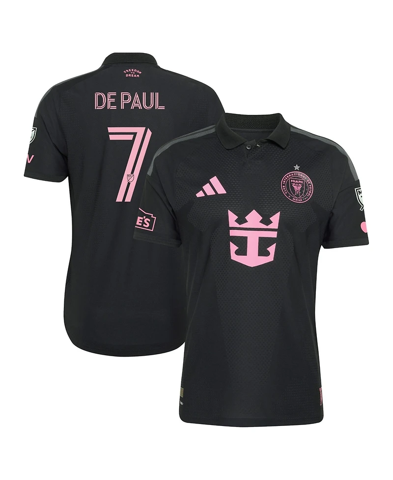 Adidas Men's Rodrigo De Paul Black Inter Miami Cf 2026 Presagio On-Field Authentic Patch Jersey