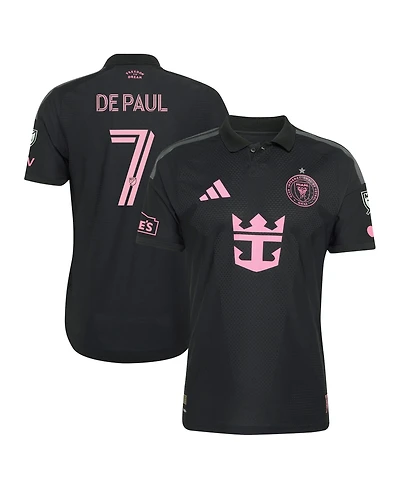 Adidas Men's Rodrigo De Paul Black Inter Miami Cf 2026 Presagio On-Field Authentic Patch Jersey