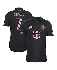 Adidas Men's Rodrigo De Paul Black Inter Miami Cf 2026 Presagio On-Field Authentic Patch Jersey