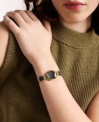 Fossil Women's Harlow Three-Hand Leather and Gold-Tone Stainless Steel Watch 22mm