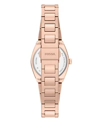 Fossil Women's Everett Three-Hand Rose Gold-Tone Stainless Steel Watch 27mm