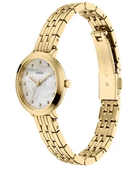 Fossil Women's Heidi Three-Hand Gold-Tone Stainless Steel Watch 26mm
