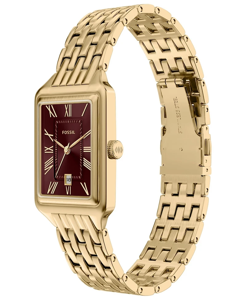 Fossil Women's Raquel Three-Hand Date Gold-Tone Stainless Steel Watch 23mm
