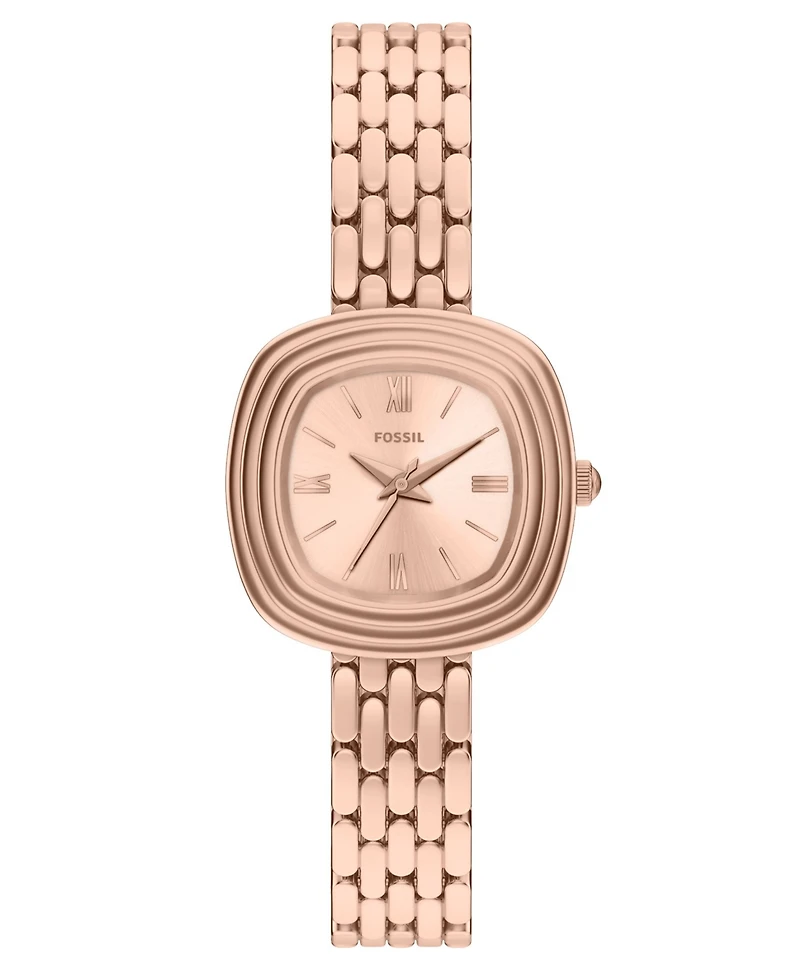 Fossil Women's Genevive Three-Hand Rose Gold-Tone Stainless Steel Watch 30mm