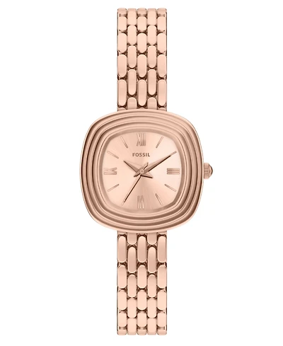 Fossil Women's Genevive Three-Hand Rose Gold-Tone Stainless Steel Watch 30mm