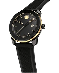 Movado Men's Bold TR90 Swiss Quartz Black Silicone Watch 42mm