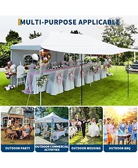 gaomon Heavy Duty Pop Up Party Tent with 5 Removable Sidewalls Pe Windows, 420d Oxford Fabric Commercial-Grade Outdoor Event Shelter for Weddings