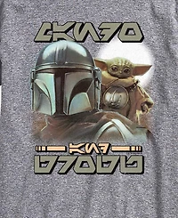 Airwaves Men's The Mandalorian & Grogu Aurebesh Graphic T-Shirt