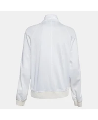 Pre-Owned Givenchy Women's Metallic Logo Print Jersey Jacket