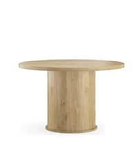 Clihome 43" Round Dining Table Wooden for Room