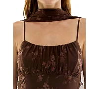 Row A Juniors' Sleeveless Jacquard Dress