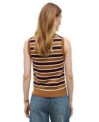 Tommy Hilfiger Women's Striped Sleeveless Crewneck Top