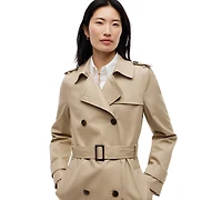 Tommy Hilfiger Women's Double-Breasted Belted Trench Coat