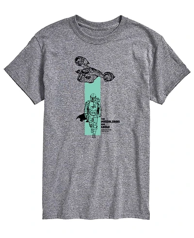 Airwaves Men's The Mandalorian & Grogu Spaceship Graphic T-Shirt