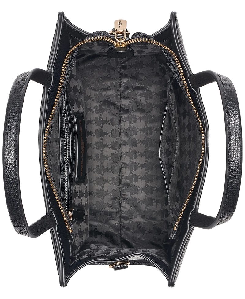 Karl Lagerfeld Paris Maybelle Logo Print Small Satchel Handbag