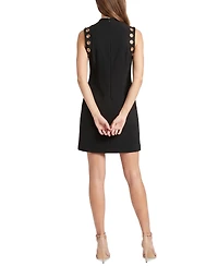 Taylor Petite Mock Neck Sleeveless Mini Dress
