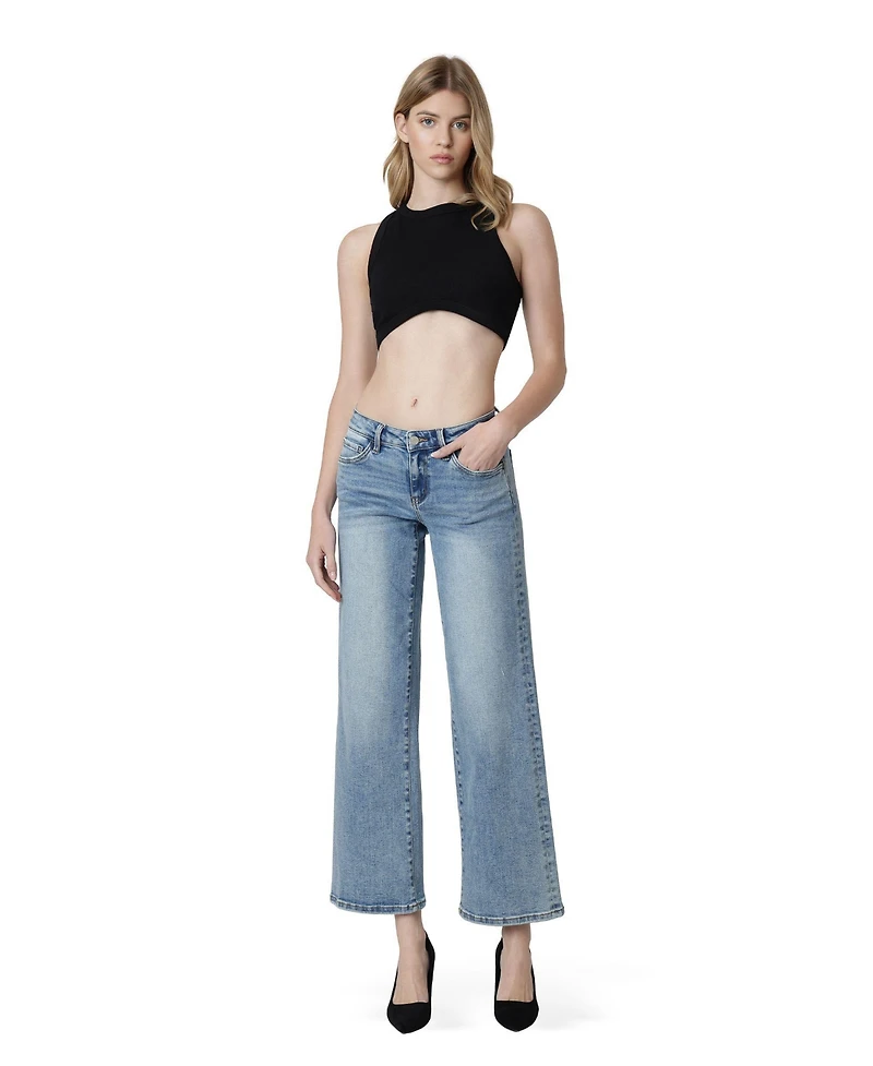 Vervet Women's Low Rise Wide Leg Jeans