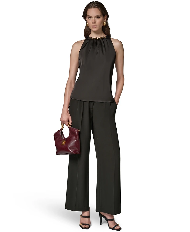 Donna Karan New York Women's Crewneck Sleeveless Top