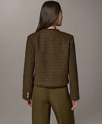 Donna Karan New York Women's Open-Front Fring Jacket
