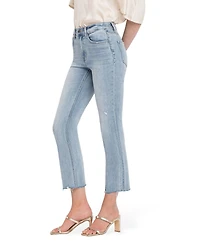 Flying Monkey Women's High Rise Crop Straight Jeans