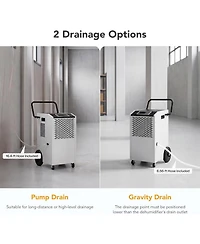 Tribesigns 154 Pints Commercial Dehumidifier with Pump and Drain Hose, Heavy Duty Commercial Dehumidifier for Up to 7000 Sq. Ft Large Spaces