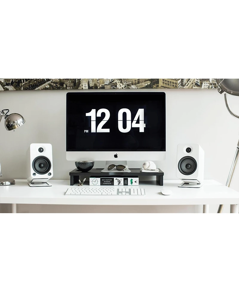 Kanto S4 Angled Solid Steel Desktop Speaker Stands, Up to 8 Lbs.