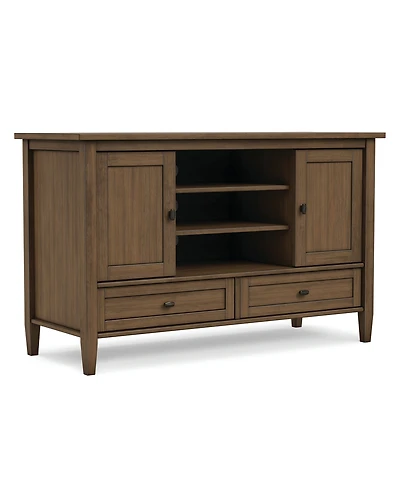 Simpli Home Warm Shaker Solid Wood Tv Media Stand