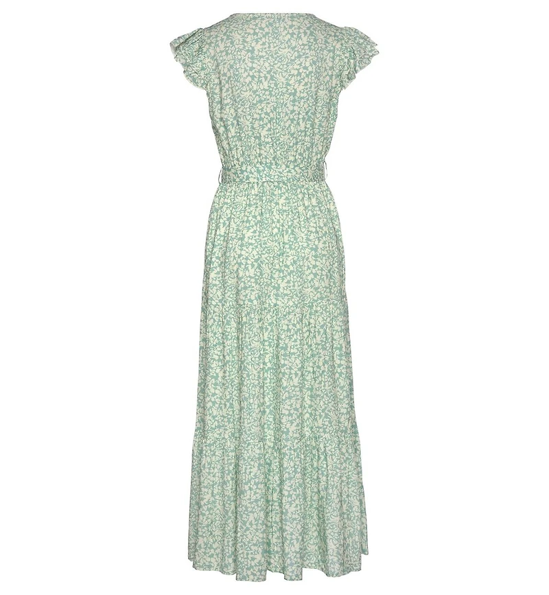 Lascana Women's Flutter Sleeve Maxi Dress