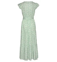 Lascana Women's Flutter Sleeve Maxi Dress