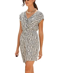 Lascana Women's Patterned Twist Front Dress