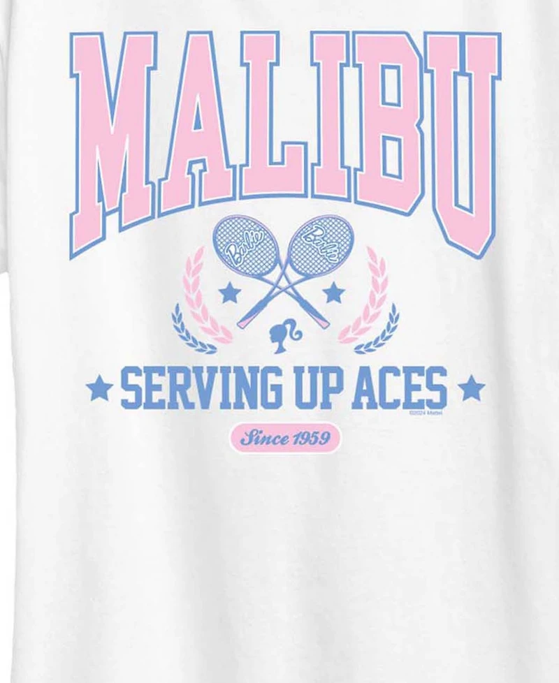 Hybrid Apparel Plus Barbie Malibu Varsity Tennis Graphic T-Shirt