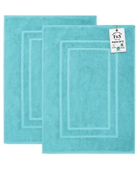 Feather & Stitch, Ny Cotton Super Absorbent Terry 2-Piece Bath Mat Set