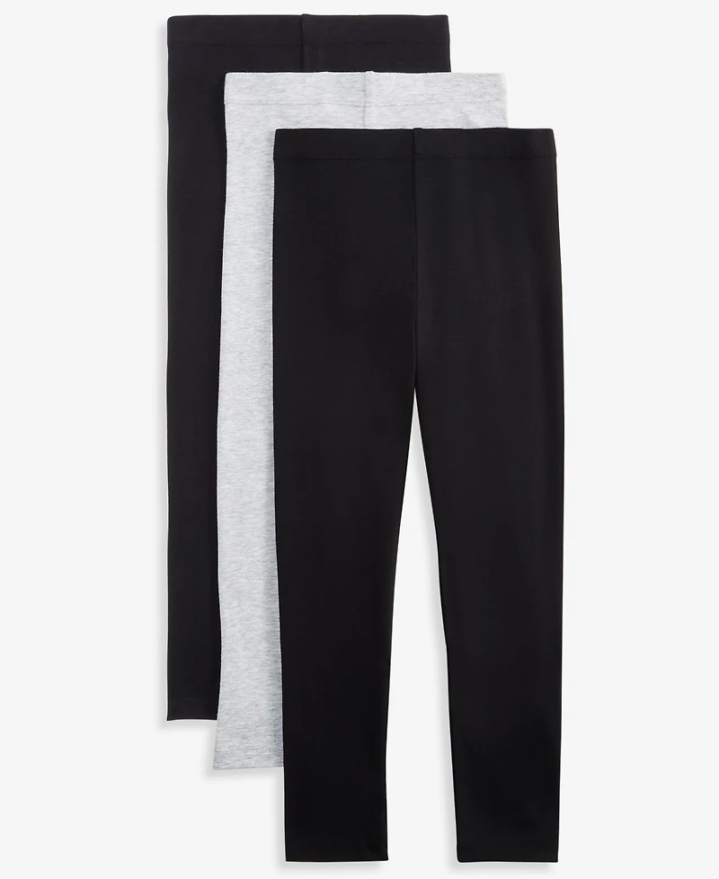 Epic Threads Girls' Xs-xl Solid and Heathered Leggings, 3-Pack, Macy's Exclusive