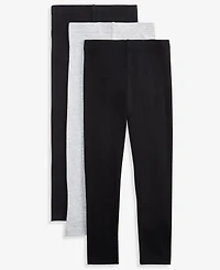 Epic Threads Girls' Xs-xl Solid and Heathered Leggings, 3-Pack, Macy's Exclusive