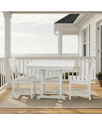 Clihome 3-Piece Hdpe Patio Dining Bistro Set - Square Table and 2 Chairs