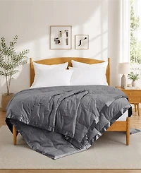 Unikome Oversized Lightweight Satin Trim Feather and Down Blanket
